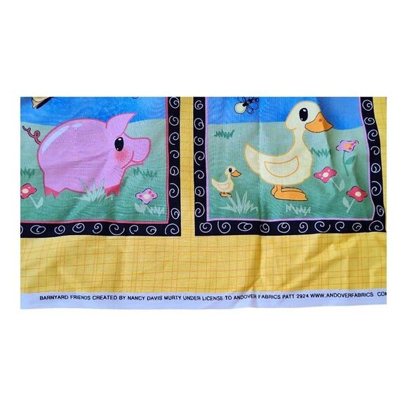 Vintage Quilting Fabric Barnyard Friends Nancy Davis Murty Andover Fabrics - Picture 5 of 7